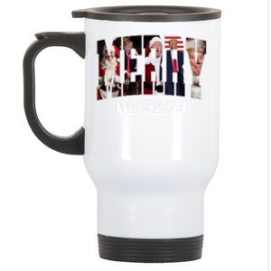 Merry Trumpmas Santa Trump Christmas Pajamas Funny Sweatshirt Stainless Steel Travel Mug