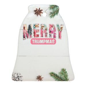 Merry Trumpmas Santa Trump Christmas Pajamas Funny Ceramic Bell Ornament