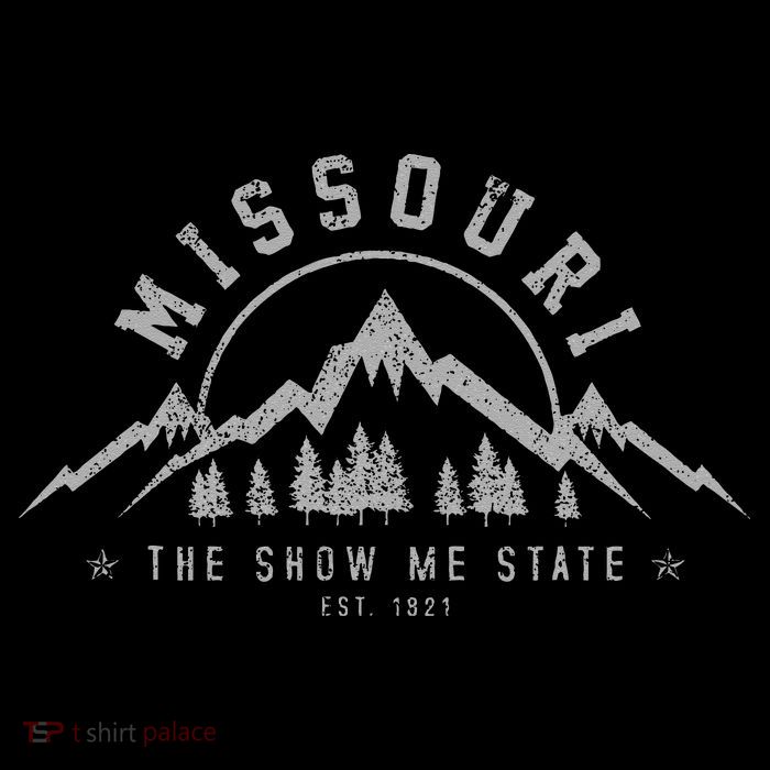 Missouri The Show Me State Est. 1821 Vintage Mountains Gift Tall T-Shirt