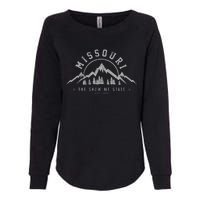 Missouri The Show Me State Est. 1821 Vintage Mountains Gift Womens California Wash Sweatshirt