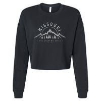 Missouri The Show Me State Est. 1821 Vintage Mountains Gift Cropped Pullover Crew