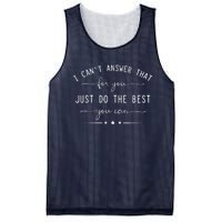 Motivational Teacher State Testing Just Do The Best Mesh Reversible Basketball Jersey Tank