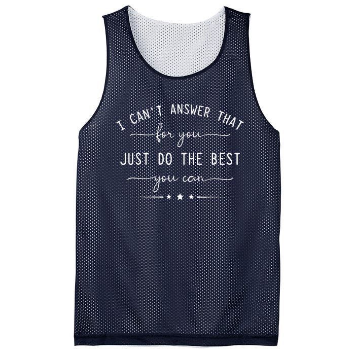 Motivational Teacher State Testing Just Do The Best Mesh Reversible Basketball Jersey Tank