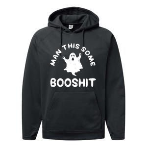 Man This Some Booshit Funny Halloween Performance Fleece Hoodie