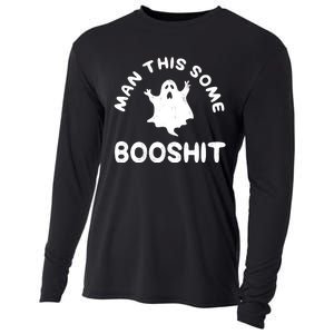 Man This Some Booshit Funny Halloween Cooling Performance Long Sleeve Crew