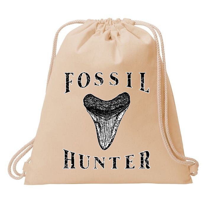Megalodon Tooth Sharks Tooth Fossil Hunter Paleontologist Drawstring Bag