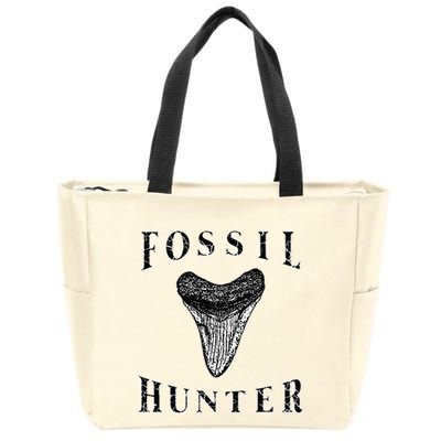 Megalodon Tooth Sharks Tooth Fossil Hunter Paleontologist Zip Tote Bag