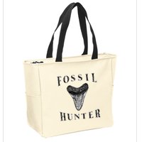 Megalodon Tooth Sharks Tooth Fossil Hunter Paleontologist Zip Tote Bag
