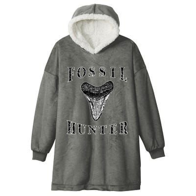 Megalodon Tooth Sharks Tooth Fossil Hunter Paleontologist Hooded Wearable Blanket