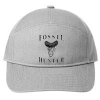 Megalodon Tooth Sharks Tooth Fossil Hunter Paleontologist 7-Panel Snapback Hat
