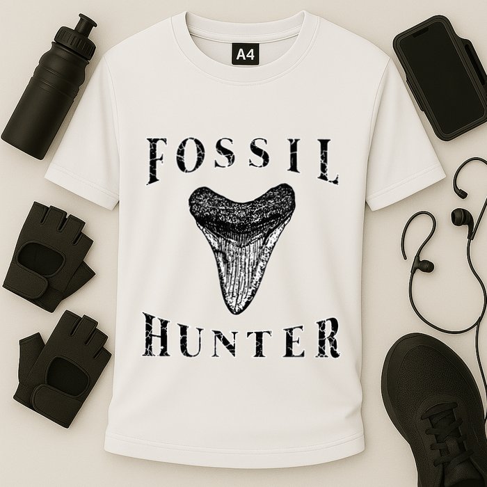 Megalodon Tooth Sharks Tooth Fossil Hunter Paleontologist Performance Shirt