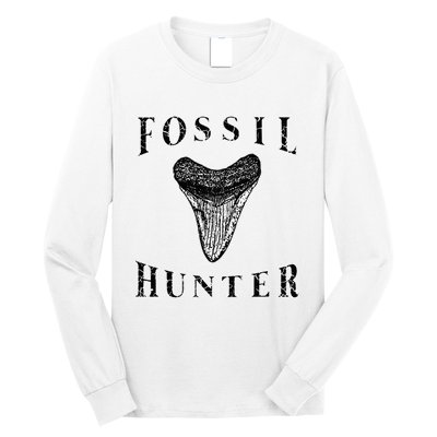 Megalodon Tooth Sharks Tooth Fossil Hunter Paleontologist Long Sleeve Shirt