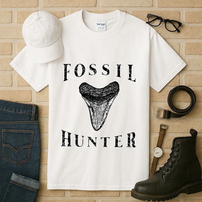 Megalodon Tooth Sharks Tooth Fossil Hunter Paleontologist Tall T-Shirt
