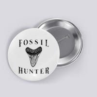 Megalodon Tooth Sharks Tooth Fossil Hunter Paleontologist Button