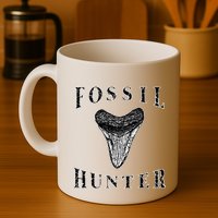 Megalodon Tooth Sharks Tooth Fossil Hunter Paleontologist Mug