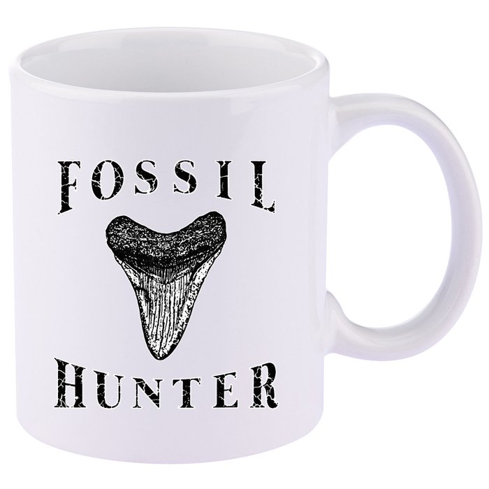 Megalodon Tooth Sharks Tooth Fossil Hunter Paleontologist 11oz C Handle Ceramic Mug