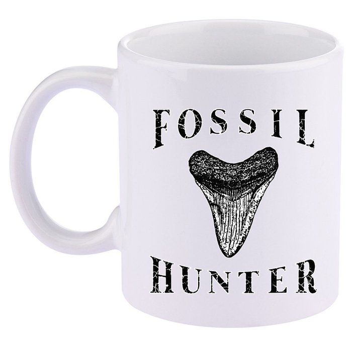 Megalodon Tooth Sharks Tooth Fossil Hunter Paleontologist 11oz C Handle Ceramic Mug
