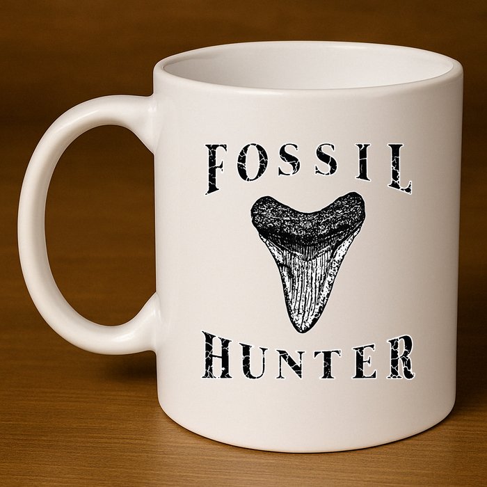 Megalodon Tooth Sharks Tooth Fossil Hunter Paleontologist 11oz C Handle Ceramic Mug
