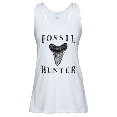Megalodon Tooth Sharks Tooth Fossil Hunter Paleontologist Ladies Essential Flowy Tank