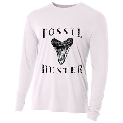 Megalodon Tooth Sharks Tooth Fossil Hunter Paleontologist Cooling Performance Long Sleeve Crew
