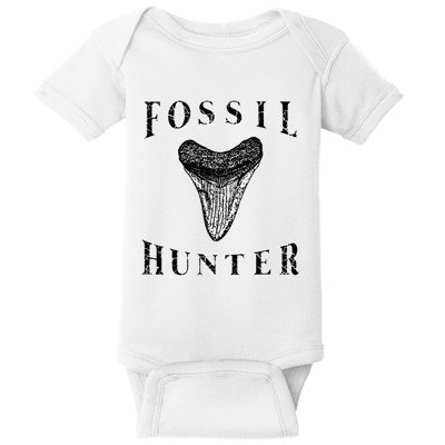 Megalodon Tooth Sharks Tooth Fossil Hunter Paleontologist Baby Bodysuit