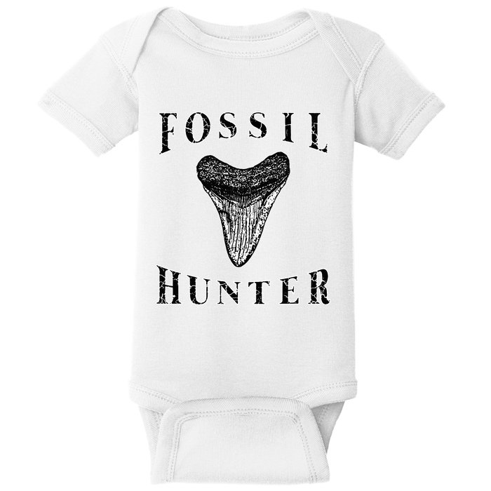 Megalodon Tooth Sharks Tooth Fossil Hunter Paleontologist Baby Bodysuit
