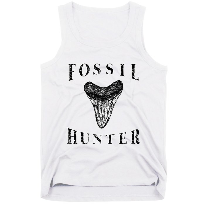 Megalodon Tooth Sharks Tooth Fossil Hunter Paleontologist Tank Top