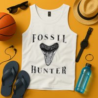 Megalodon Tooth Sharks Tooth Fossil Hunter Paleontologist Tank Top