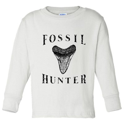 Megalodon Tooth Sharks Tooth Fossil Hunter Paleontologist Toddler Long Sleeve Shirt