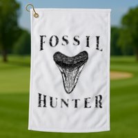 Megalodon Tooth Sharks Tooth Fossil Hunter Paleontologist Golf Towel