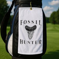 Megalodon Tooth Sharks Tooth Fossil Hunter Paleontologist Golf Towel