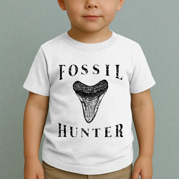 Megalodon Tooth Sharks Tooth Fossil Hunter Paleontologist Toddler T-Shirt