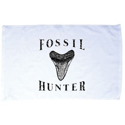 Megalodon Tooth Sharks Tooth Fossil Hunter Paleontologist Microfiber Hand Towel