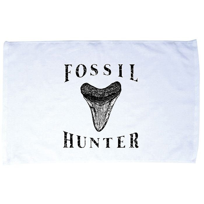 Megalodon Tooth Sharks Tooth Fossil Hunter Paleontologist Microfiber Hand Towel