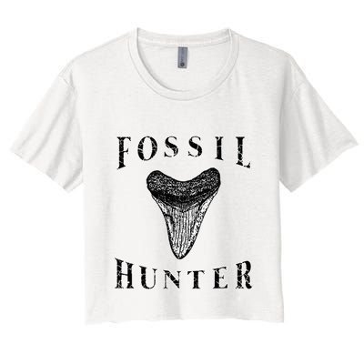 Megalodon Tooth Sharks Tooth Fossil Hunter Paleontologist Crop Top