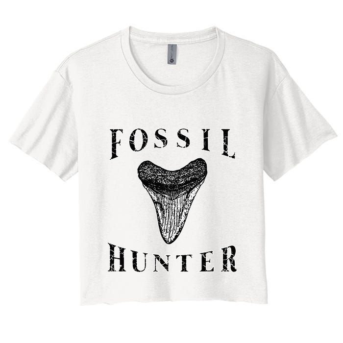 Megalodon Tooth Sharks Tooth Fossil Hunter Paleontologist Crop Top