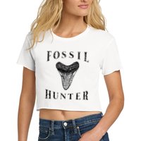 Megalodon Tooth Sharks Tooth Fossil Hunter Paleontologist Crop Top