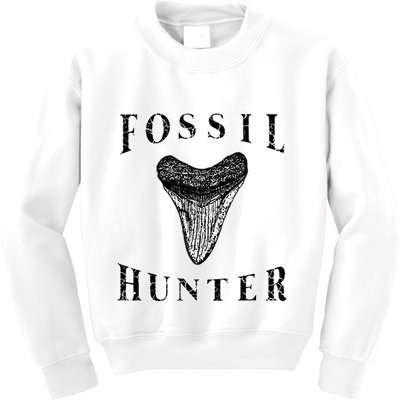 Megalodon Tooth Sharks Tooth Fossil Hunter Paleontologist Kids Sweatshirt