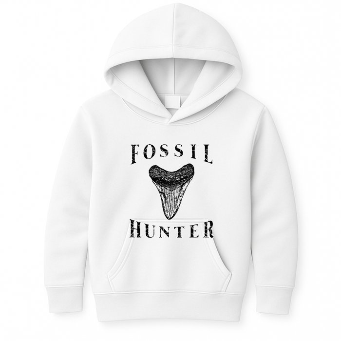 Megalodon Tooth Sharks Tooth Fossil Hunter Paleontologist Kids Hoodie