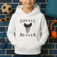 Megalodon Tooth Sharks Tooth Fossil Hunter Paleontologist Kids Hoodie