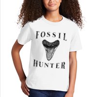 Megalodon Tooth Sharks Tooth Fossil Hunter Paleontologist Kids T-Shirt