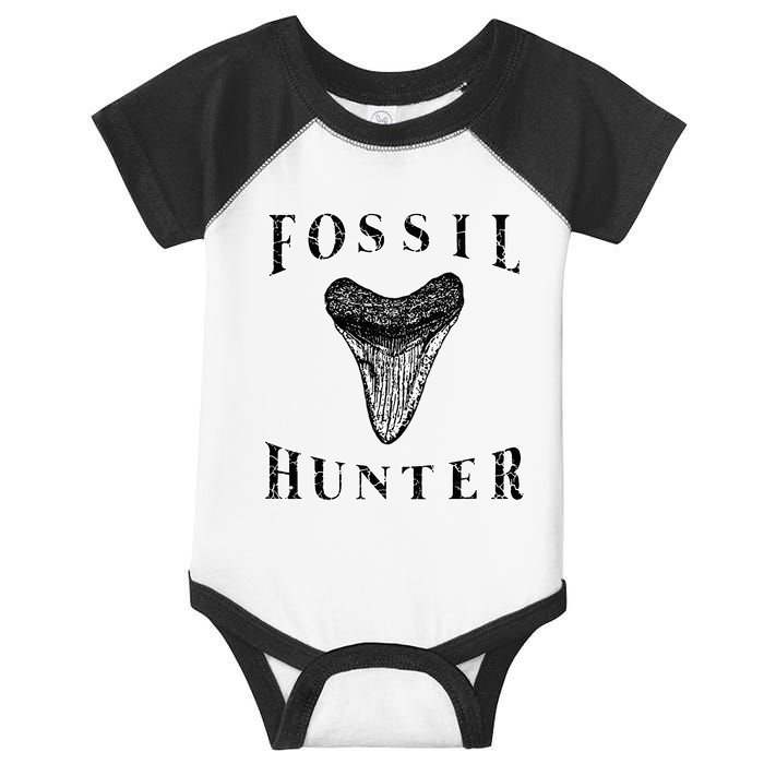 Megalodon Tooth Sharks Tooth Fossil Hunter Paleontologist Infant Baby Jersey Bodysuit
