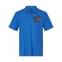 My Teacher Survived 100 Days Of Me Blue Colored Pencils Gift Softstyle Adult Sport Polo