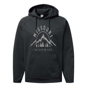 Missouri The Show Me State Est. 1821 Performance Fleece Hoodie