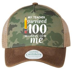 My Teacher Survived 100 Days Of Me Legacy Tie Dye Trucker Hat