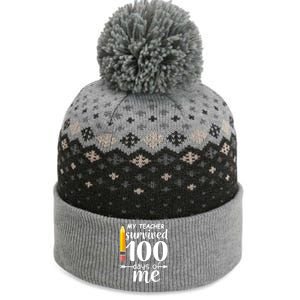 My Teacher Survived 100 Days Of Me The Baniff Cuffed Pom Beanie