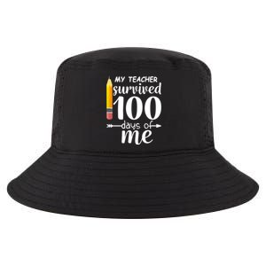 My Teacher Survived 100 Days Of Me Cool Comfort Performance Bucket Hat