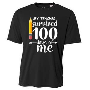 My Teacher Survived 100 Days Of Me Cooling Performance Crew T-Shirt