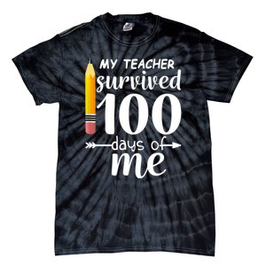 My Teacher Survived 100 Days Of Me Tie-Dye T-Shirt