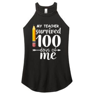 My Teacher Survived 100 Days Of Me Women's Perfect Tri Rocker Tank